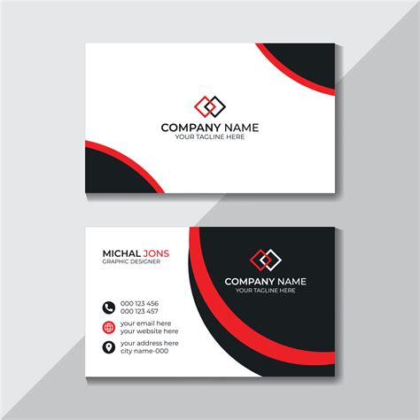 Modern Professional Business Card, Creative and Simple Business Card ...