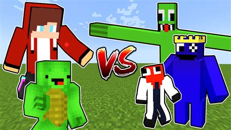 JJ and Mikey VS Rainbow Friends (Minecraft Battle) - YouTube