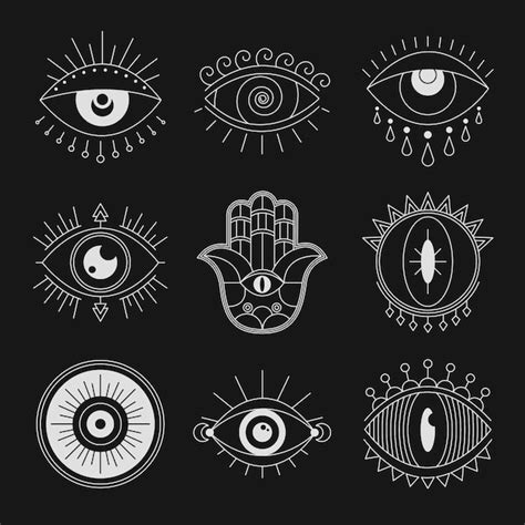 Free Vector | Evil eye symbol set