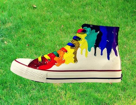 Custom Converse Shoes Painted Neon Sneakers Gift For Her | Etsy