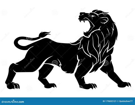 Roaring Lion Head Side View