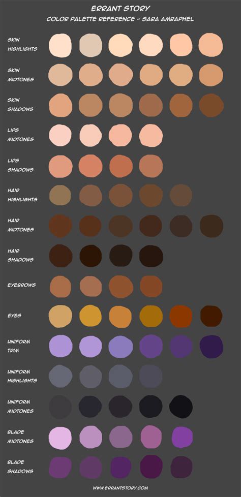 Color Palette Reference - Sara by ImpChan on DeviantArt | Digital paint ...