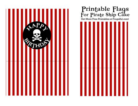 Free Printable Pirate Cake Flags for Pirate Party!