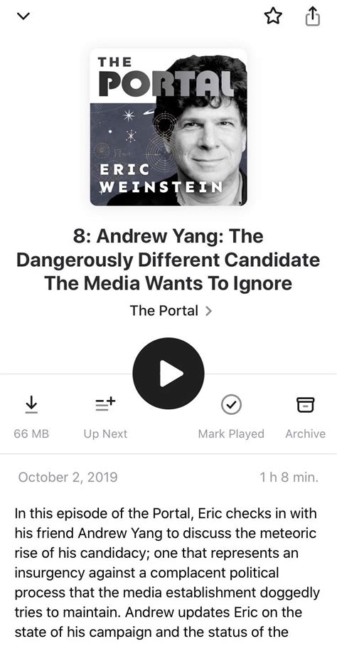 Yang on Eric Weinstein’s Podcast! : r/YangForPresidentHQ