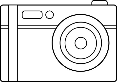 Colorable Digital Camera Design - Free Clip Art