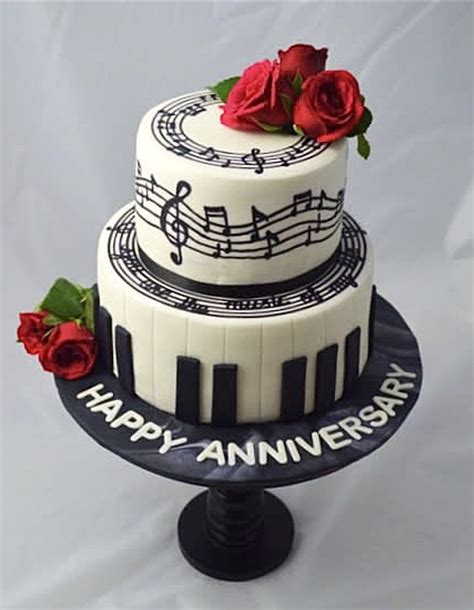 Music Note Birthday Cake, Music Note Cake, 80 Birthday Cake, Music ...