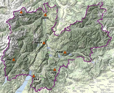 Trento Physical Map - MapSof.net