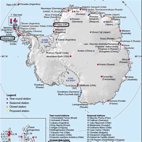 Map of Antarctic Peninsula and position of the analyzed stations ...