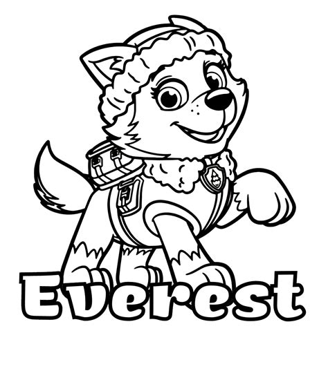 Paw Patrol Everest Coloring Pages To Print