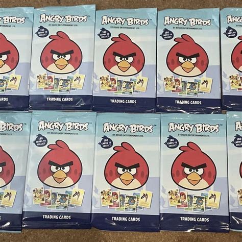 ANGRY BIRDS Trading Cards Pack New Sealed 10 Packs... - Depop