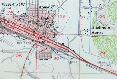 Winslow Arizona Vintage Original USGS Topo Map 1954 15-minute ...