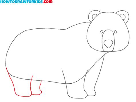 How to Draw a Brown Bear - Easy Drawing Tutorial For Kids