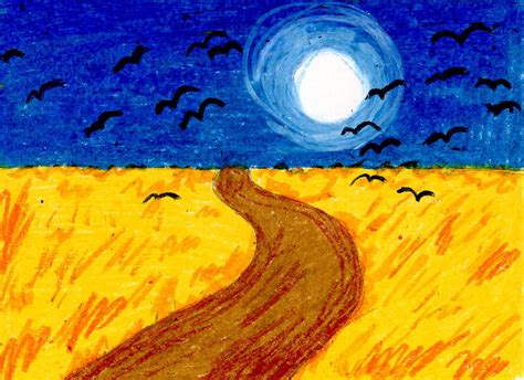 Van Gogh Wheat Field with Crows - Art Projects for Kids