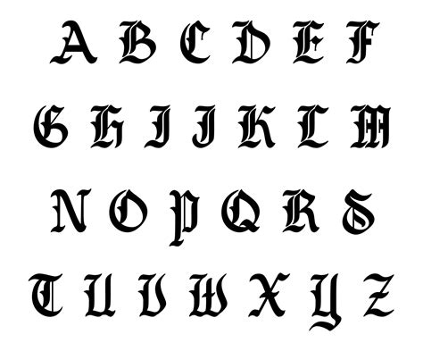 Printable Old English Latin Alphabet | Lettering alphabet, Old english ...