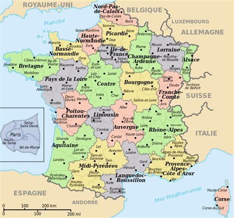 File:Départements+régions (France).svg | France map, Regions of france ...