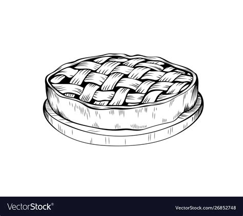 Apple pie coloring book Royalty Free Vector Image