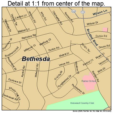 Bethesda Maryland Street Map 2407125