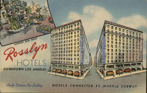 Rosslyn Hotels Los Angeles, CA Postcard