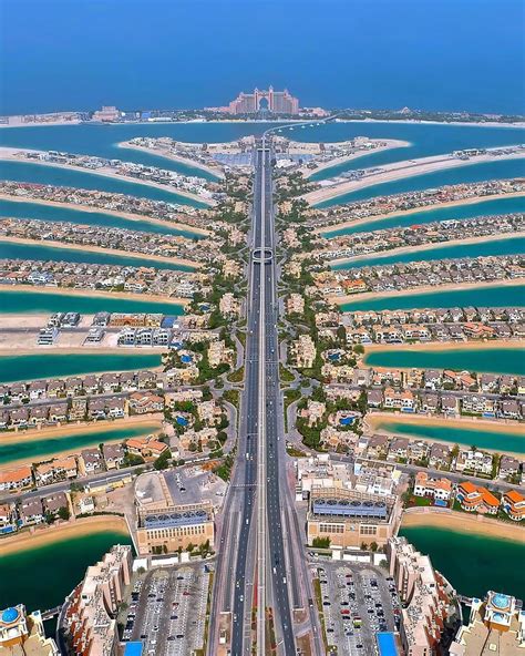 📍 Palm Jumeirah, Dubai - the tree-shaped island formed in 2001 is the ...