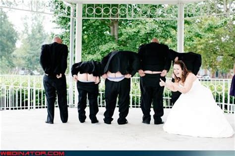 Wedinator - mooning the camera - funny wedding photos - Cheezburger