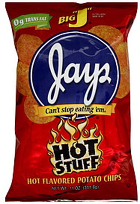 Jays Potato Chips Hot Stuff Flavored 11.0 oz Nutrition Information ...