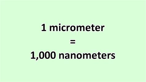 Convert Micrometer to Nanometer - ExcelNotes