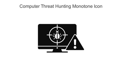 Computer Threat Hunting Monotone Icon In Powerpoint Pptx Png And ...