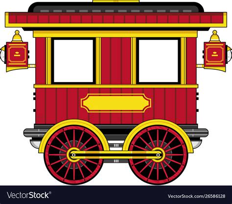 Cartoon train carriage Royalty Free Vector Image