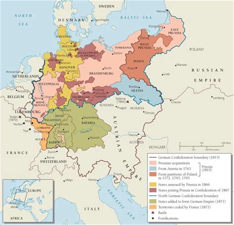 Map of Prussia 1763-1871 : MapPorn | Germany map, Europe map, Map