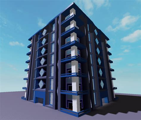 Modern apartment building I made. (Free) : roblox