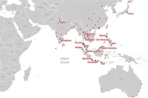 AirAsia Route Map - Airport Spotting