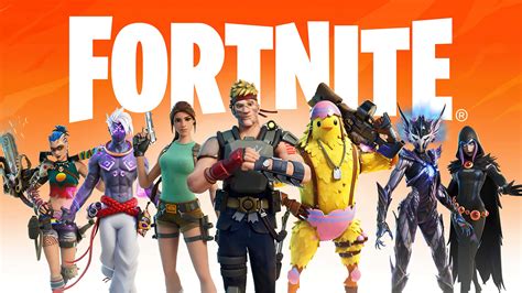 Download Fortnite Logo With A Group Of Characters | Wallpapers.com