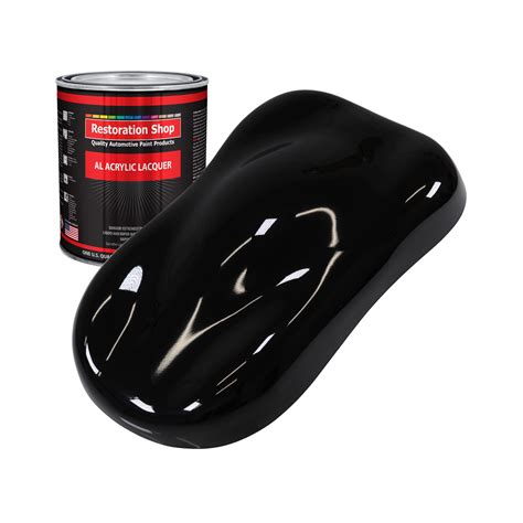 Restoration Shop - Jet Black (Gloss) Acrylic Lacquer Auto Paint - Quart ...