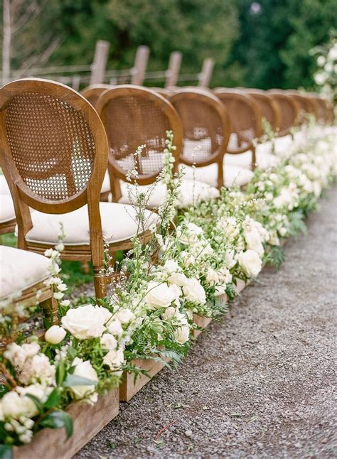 Regina Martin: Wedding Aisle Flowers Chairs / Pink Peony Aisle Decor ...