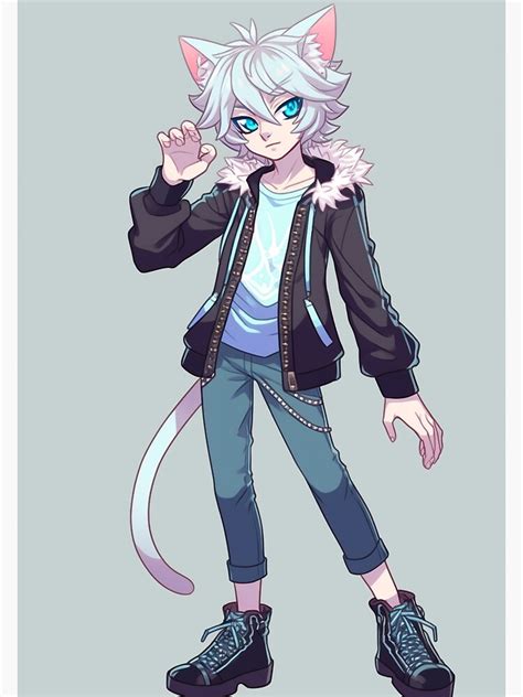 "Cute Furry Anime Boy Character Art" Poster for Sale by Ozy Art | Redbubble