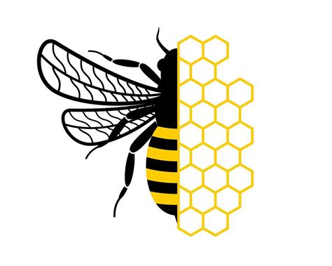 Flying bee with beehive logo 4996902 Vector Art at Vecteezy