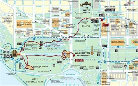 Washington dc walking tour map - Dc walking tour map (District of ...