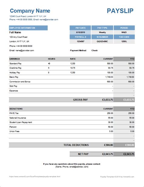 Free Payslip Template Philippines - Nisma.Info