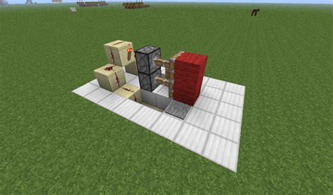 minecraft java edition minecraft redstone - Super compact piston door ...