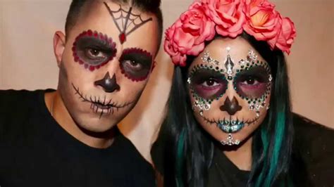 Day Of The Dead Face Tattoos Makeup- Halloween Costume For Women Men ...