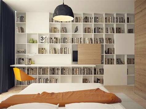 Bedrooms Bookshelves: 23 Inspirational Examples For Those Who Love To ...