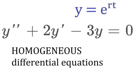 1: Homogeneous Differential Equations - Dissecting DEs - YouTube