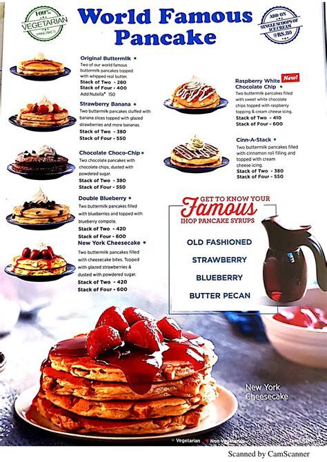 Menu of IHOP | IHOP Menu, Cyber Hub, Gurgaon- EazyDiner