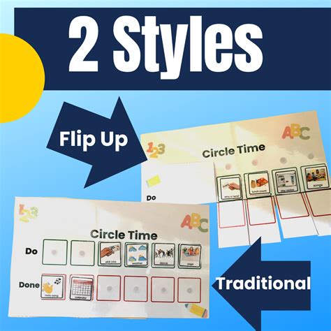 Circle Time Visual Schedule - Traditional or Flip up Visual Schedule ...