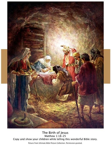 Bible Story Pictures - The Birth of Jesus - The Scripture Lady | Birth ...