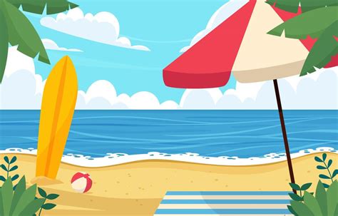 Beach Scenery Background 7385308 Vector Art at Vecteezy