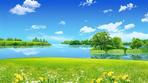 Background Beautiful Green Nature Landscape Dowload With, Green Laptop ...