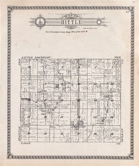 1929 TAZEWELL COUNTY ILLINOIS plat map old GENEALOGY history Atlas Land ...