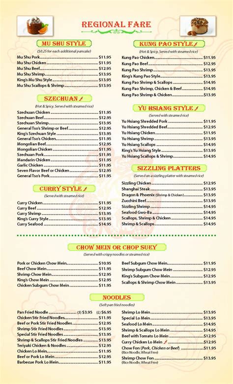 Lee's Chinese Restaurant - scroll down to view menu