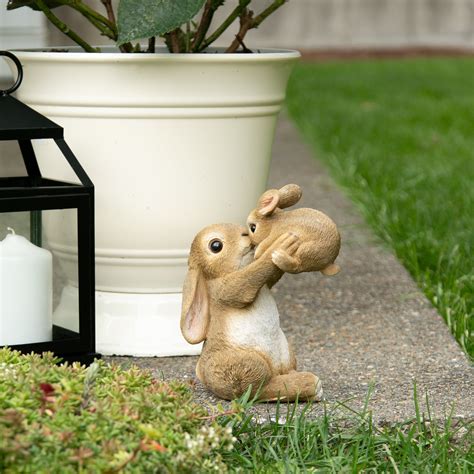 Rosalind Wheeler Vesuvio Playful Mom and Baby Rabbit Statue & Reviews ...